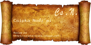 Csipka Noémi névjegykártya